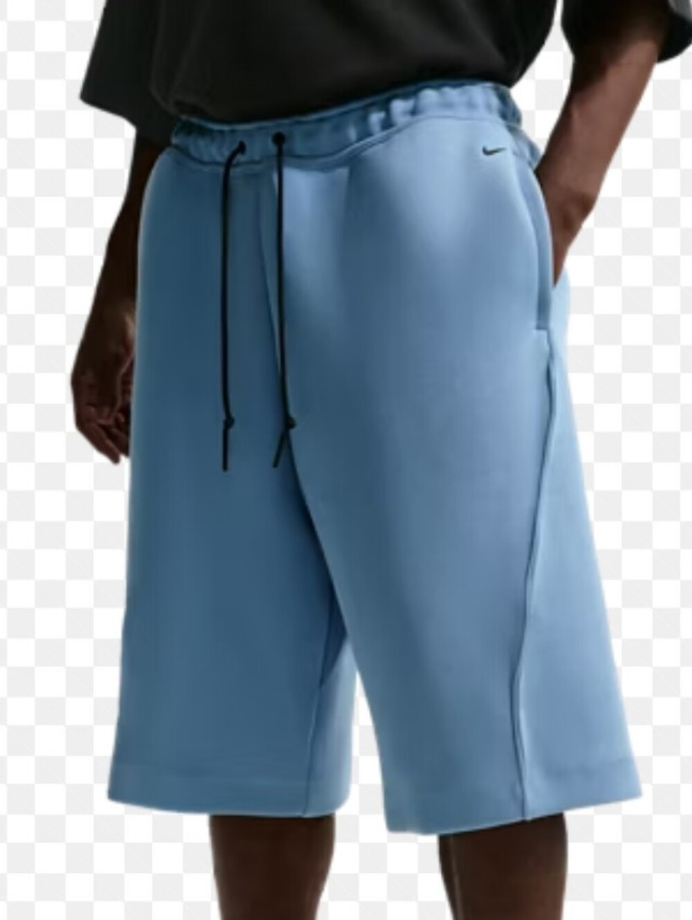 Nike Tech Blue Cotton Blend Fleece Loose Fit 13" Shorts Men's XXL - Picture 4 of 11